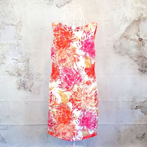 Unbranded Floral Sleeveless Dress - Pink and Orange Womens Size M/L - Picture 1 of 12
